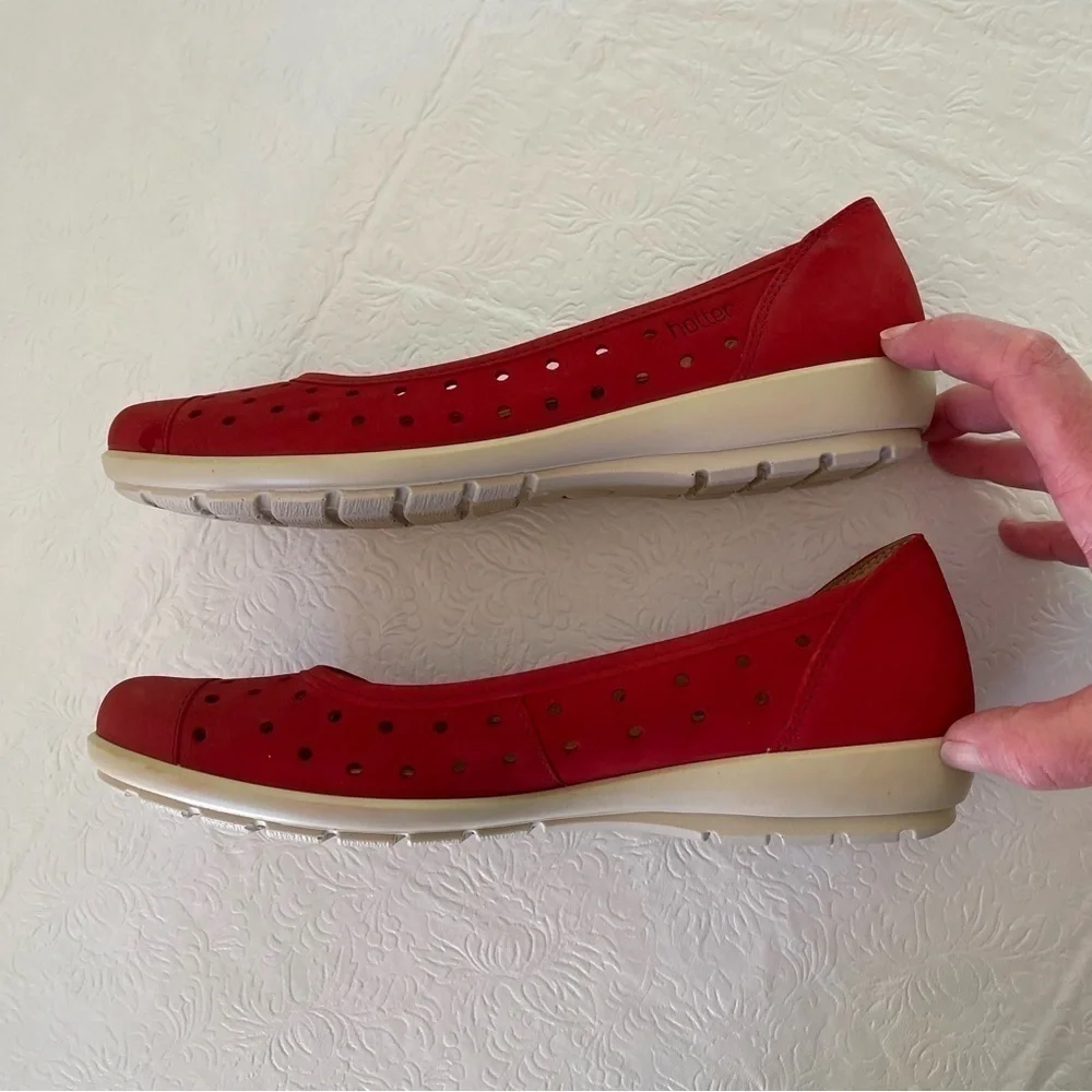 Hotter Comfort Concepts Livvy Red Leather Walking Shoe